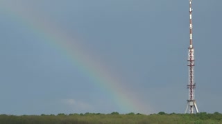 Rainbow near the tower in Kharkov.