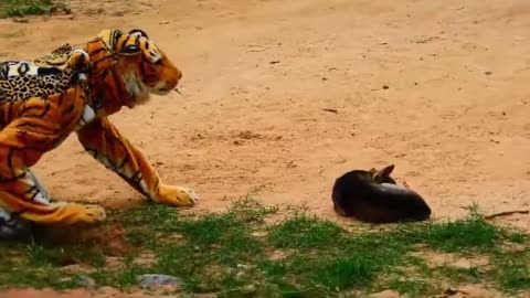 Dog and Lion Prank very funny Movement