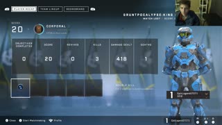 Halo Infinite Online Multiplayer Firefight Mode King Of The Hill Match #17 On Xbox One