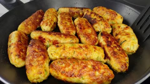 New recipe for very delicious patties. Zucchini makes these patties exceptionally juicy!