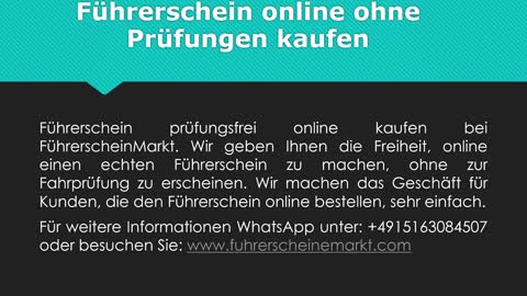 Führerschein online ohne Prüfungen kaufen