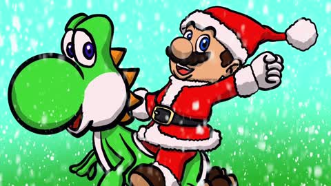 SUPER MARIO - LET'S DRAW TOGETHER #CHRISTMAS SPECIAL - SPEEDPAINT