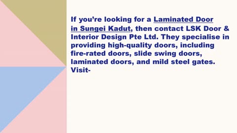 Best Laminated Door in Sungei Kadut