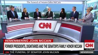 CNN Anti-Trump Zealots Blast Trump For Not Being Respectful During McCain Funeral