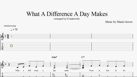 How to play What A Difference a Day Makes