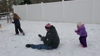 Snow Fight With Dad