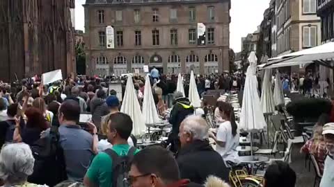 Strasbourg, France: Protests Against Health Passes & Mandatory Vaccination Announced by Macron
