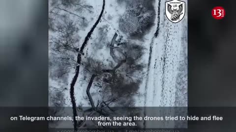 "Hunting invaders with drone" -Difficult moments of Russian infantrymen who were attacked by a drone