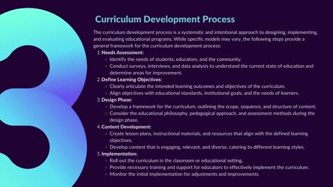 Curriculum Development in Higher Education: Crafting Educational Excellence for the Future