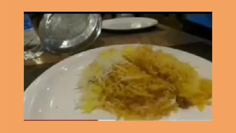 Very tasty Meat Hyderabadi biryani looking delicious