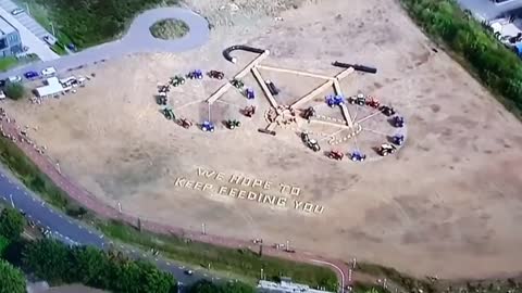 Creation by Dutch Farmers at the La Vuelta Cycle Race