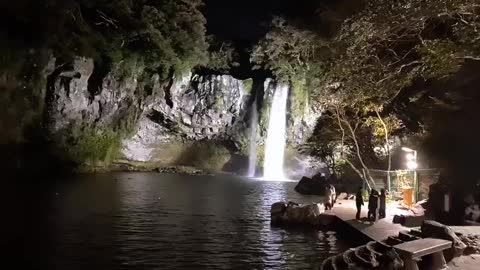 Beautiful waterfall on Jeju Island, South Korea(3)