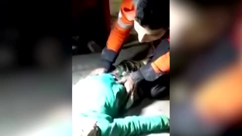 Video said to show girl being rescued from rubble in Jabalia