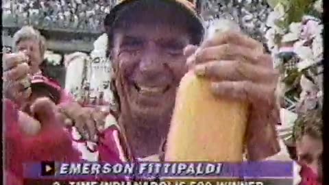 May 30, 1993 - Emerson Fittipaldi After Winning the Indy 500