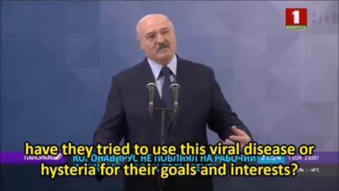 Lukaschenko talks about COVID19 mass hystery/Lukaschenko redet über die COVID19 Massenhysterie