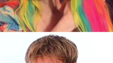 Replying to @♡︎𝒦𝓇𝒾𝓈𝓉𝒶𝒽♡︎ℒℴℴ𝓂𝒾𝓈♡︎ never too early 👀#hairdresserreacts #rainbowhair #neonhair
