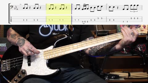 Bass cover with tab of Vital Signs by Rush.