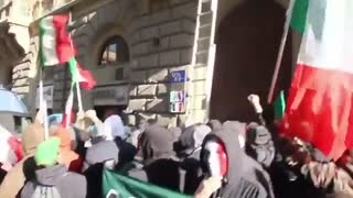 Italians Rip Down EU Flag Before Raising Their Own