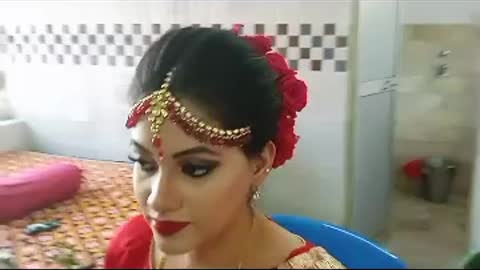 Bridal makeup getup hairstyle