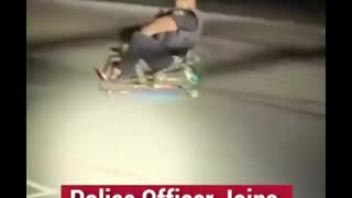 Police Officer shows off Go-Cart Skills.. Or Not..
