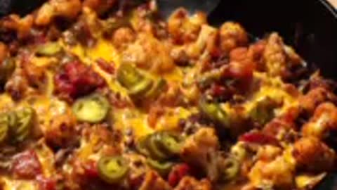 Cheesy Ground Beef & Cauliflower Casserole Recipe