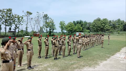 15 August celebration NCC parade and sing national anthem in S.P.V.P INTER COLLEGE
