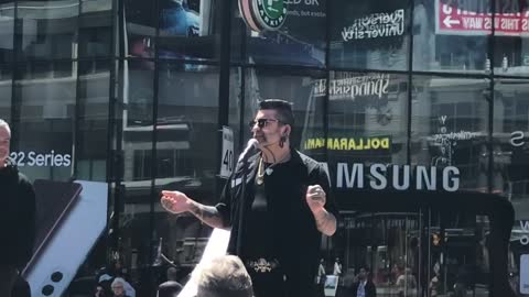 Jamie Russo takes the stage @ Dundas Square