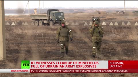 RT witnesses clean up of deadly minefields full of 'surprises' from Ukrainian army RT
