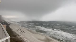 Terrifying footage of a fierce tornado and rip currents