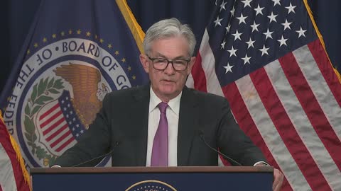 Fed Chair Jerome Powell holds a press conference following the Federal Reserve's Open Market Committee meeting