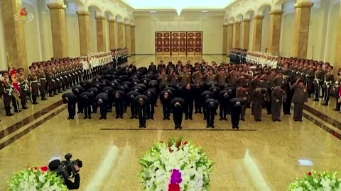 N. Korean leader visits grandfather's mausoleum