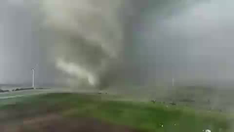 Witness the whip-like spiral within the tornado located to the south of Greenfield, Iowa
