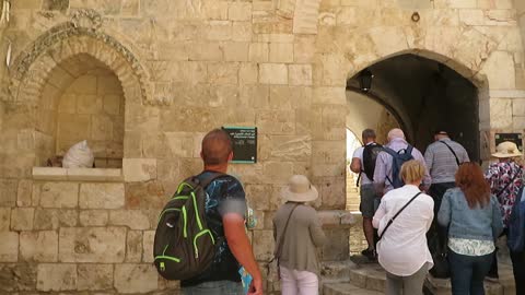 Upper Room, Jerusalem - "Walk With Me" as Steve Martin leads the way.
