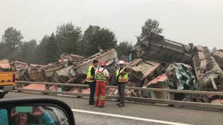 Massive Train Derailment Near Hope, BC