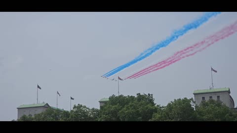 Trooping the Colour 2023 flypast. 70 aircraft from the RAF that made Charles III’s birthday flypast.