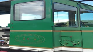 grasshopper on a train horn