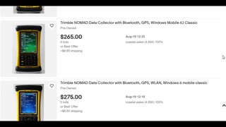 Trimble NOMAD Data Collector with Bluetooth, GPS, Windows 6 Classic, Barcode Scanner Auctions