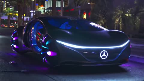 Mercedes-Benz Vision AVTR Driving at the Las Vegas Strip