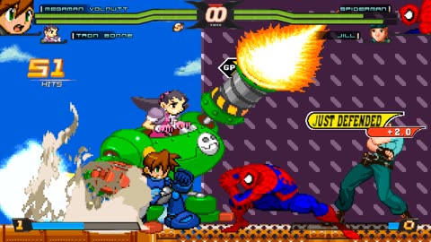 MUGEN - Megaman Volnutt & Tron Bonne vs. Spiderman & Jill - Download