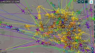 Jan 1st - 6th 2024 - Phoenix Arizona Air Plane Traffic Time Lapse -
