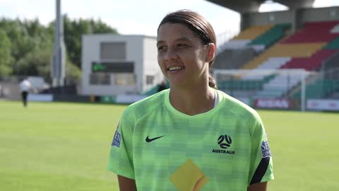 Chelsea striker Sam Kerr looks ahead to her 100th Australia appearance