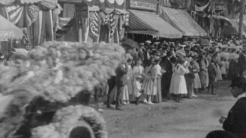Labor Day Parade in Leominster, Massachusetts (1906 Original Black & White Film)
