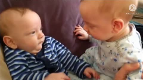Babeis funny videos of funny twin babies