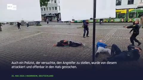 Police action against the knife attacker of the Muslim-critical Michael Stürzenberger, May 31, 2024