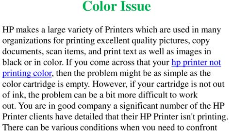 How To Fix HP Printer Not Printing Color Issue