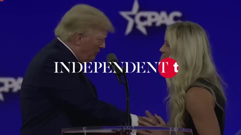 Watch moment Trump welcomes anti-trans swimmer onstage at CPAC