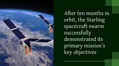 NASA’s Starling Swarm Successfully Pioneers Autonomous Space Travel