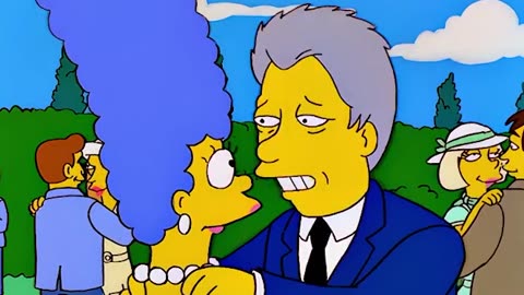 Bill Clinton Admits to Sex with Pigs on The Simpsons