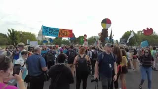 Climate Protestors Surround Intersection Outside Capitol