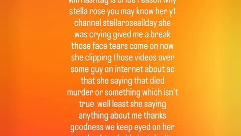 These what i said about caterverse people about stella rose 4/22/24
